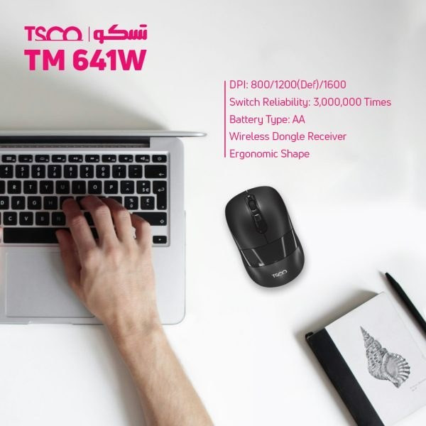 ماوس بی سیم تسکو مدل TM 641W