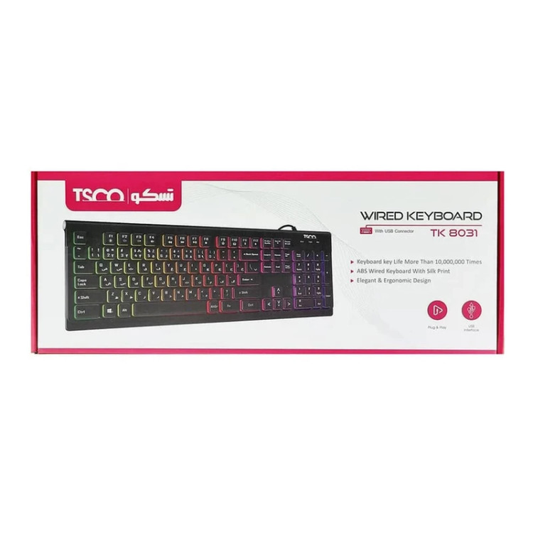 کیبورد گیمینگ باسیم تسکو مدل TK 8031