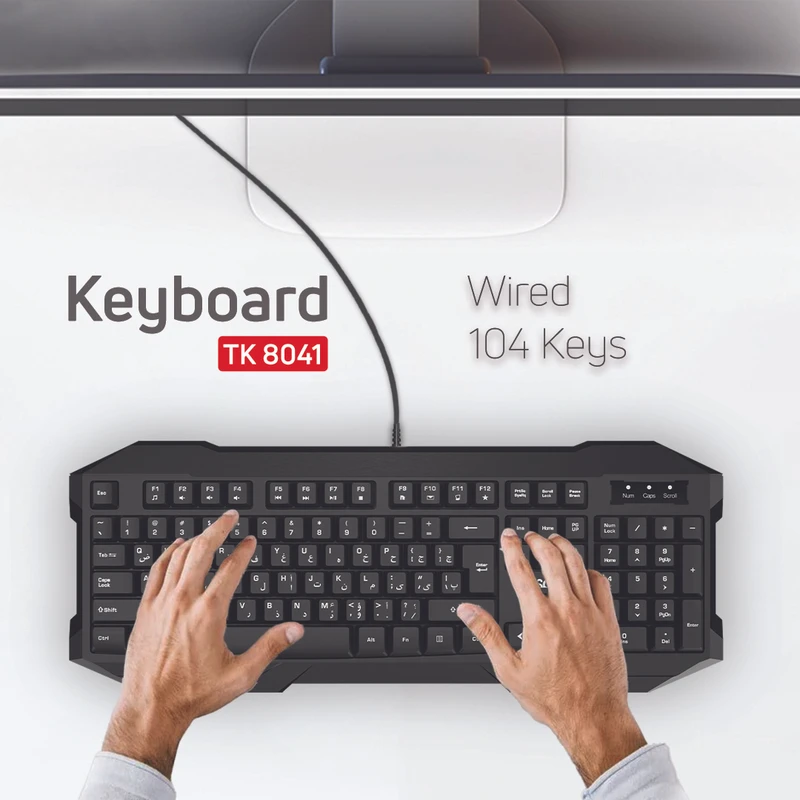 کیبورد و ماوس بی‌سیم تسکو مدل TKM 7025W نمای ۲