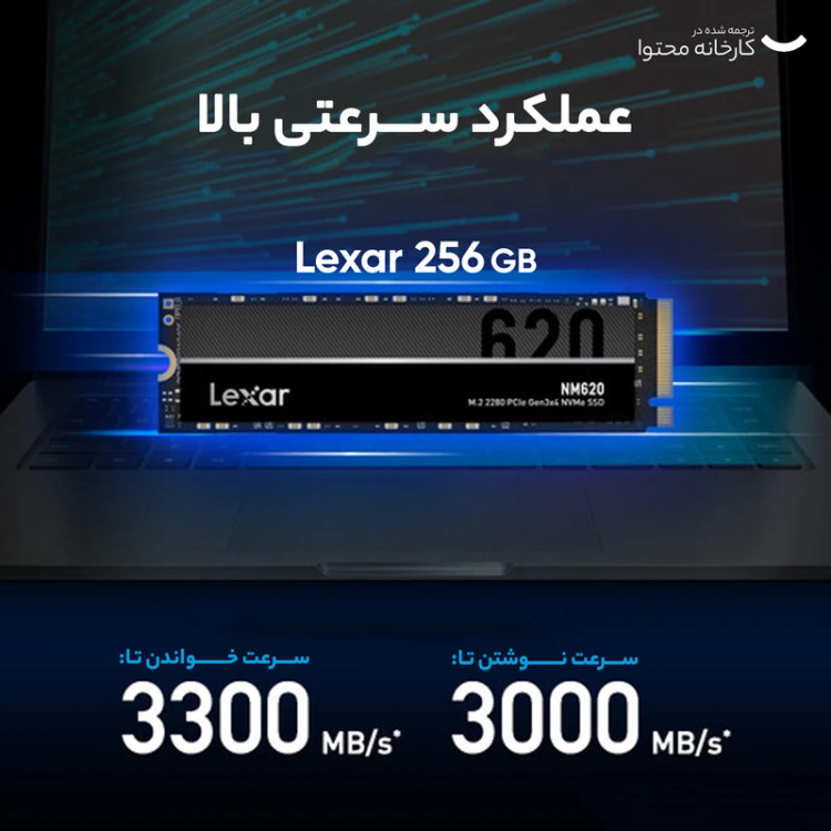 اس اس دی اینترنال PCIe Gen3 x4 لکسار مدل NM620 ظرفیت 256 گیگابایت