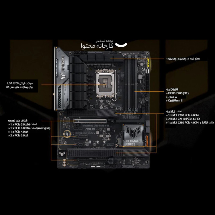 مادربرد ایسوس مدل TUF Gaming Z790 Plus WiFi DDR5