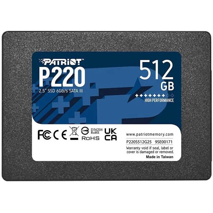 حافظه اس اس دی اینترنال پتریوت مدل P220 ظرفیت 512 گیگابایت