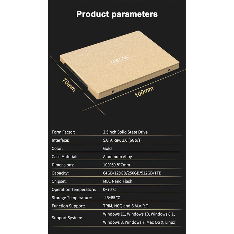 اس اس دی 128 گیگابایت اوسکو SSD SATA OSCOO 128GB