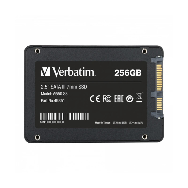 حافظه اس اس دی اینترنال ورباتیم مدل VI550 S3 ظرفیت 256 گیگابایت